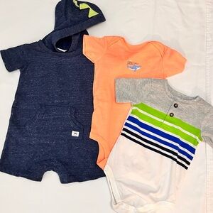 Multiples Kids One Pieces - Navy, Orange, Gray